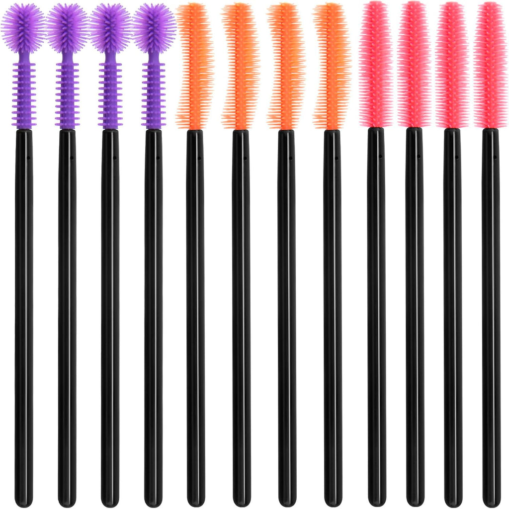 OIIKI 12 pcs Crevice Cleaning Brushes, Silicone Nook and Cranny Sewing Machine Cleaning Brushes, Tiny Cleaning Brushes for Small Crevices, Machine Gaps, Computer Keyboards (Orange, Purple, Red)