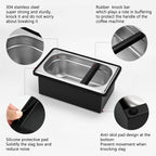 Espresso Knock Box, Stainless Steel Coffee Knock Box Large Capacity Coffee Pucks Container Espresso Machine Tool for Coffee Ground