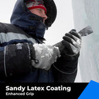 toolant 100% Waterproof Gloves Bulk Pack, 3 Pairs, Winter Work Gloves for Cold Weather, Touchsreen, Warm Freezer Gloves, Thermal Insulated, With Grip, Grey, Medium