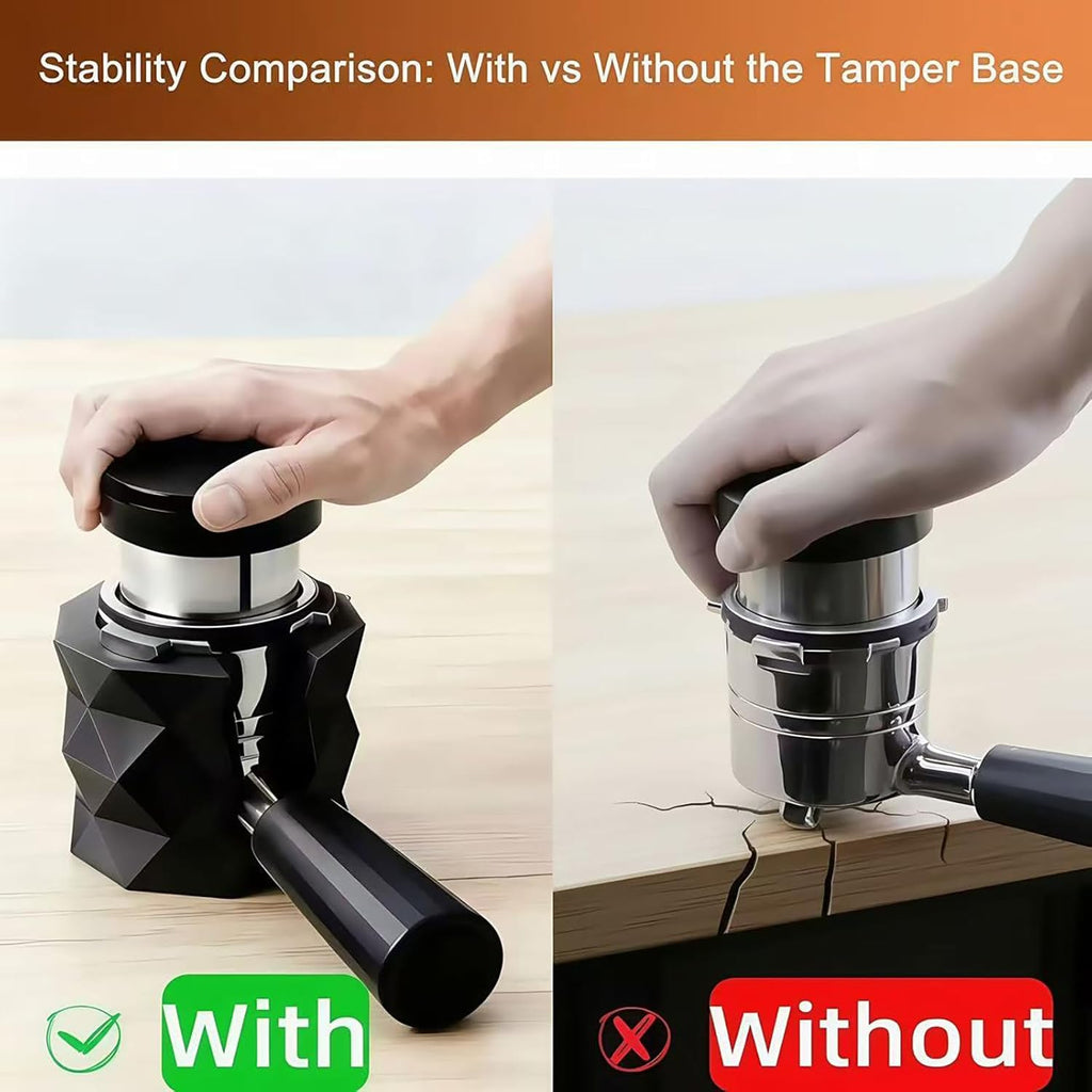 Coffee Tamper Base Compatible with Ninja Espresso Machine ES601/ES701, Anti-Slip Silicone Portafilter Support Stand for Ninja Luxe Cafe Accessories, Stable Tamping Base for Home Baristas