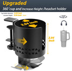 Desk Cup Holder Metal & Headphone Hanger 360° Rotating PC Gaming Desk Accessories Anti-Spill Table Cup Holder Clamp on Chair for Coffee Mugs Stanley YETI Bottles Pencil Holder