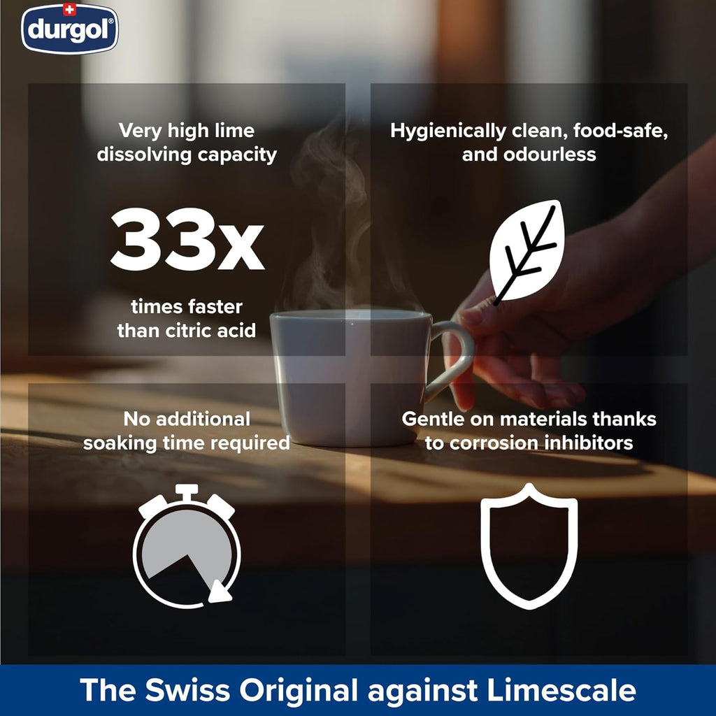 Durgol Swiss Espresso, Descaler and Decalcifier for All Brands of Espresso Machines and Coffee Makers, 4.2 Fluid Ounces (Pack of 2)