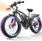 6000W Dual Motor Electric Bike for Adults - 58V Max-Output 1856Wh Fast Ebike with 47 MPH,Up to 105 Miles,24" Fat Tire Hydraulic Disc Brake Electric Bicycle,Off-Road Snow Mountain Commuter E-Bike