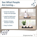 Countertop and Vanity Tray - 2 PC (11” and 7”) Shatterproof Silicone Kitchen and Bathroom Trays for Counter, Kitchen Soap Dispenser Tray, Vanity Trays for Bathroom, Perfume Key Tray