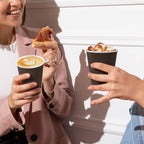 12 oz Coffee Cups Disposable, 100 Count Insulated Paper Coffee Cups, Corrugated Ripple Wall Design Paper Cup, Hot Cold Drinking Cup for Party, Picnic, Travel, Business, Home