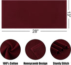 Kitinjoy 100% Cotton Waffle Weave Kitchen Towels, 12-Pack Super Soft and Absorbent Dish Towels for Drying Dishes, Kitchen Hand Towels, 13 in x 28 in, Burgundy