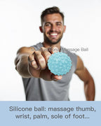 Massage Ball, Lacrosse Ball Massage Ball Therapy for Myofascial Release, Ball for Plantar Fasciitis Relief, Hard Ball,with Extra Soft Peanut Ball,Stretch Band