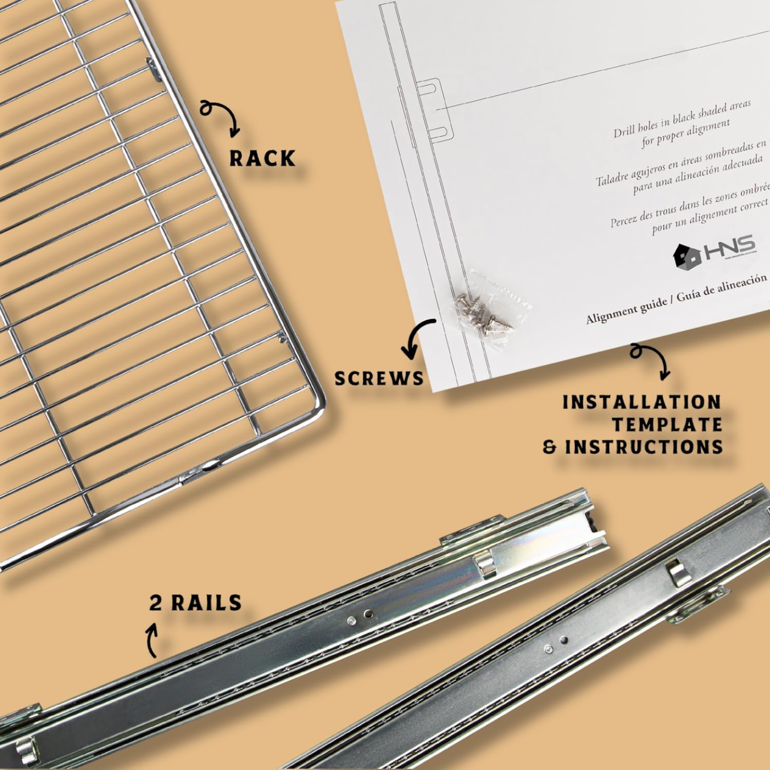 HOLDN’ STORAGE Pull Out Cabinet Organizer - Heavy Duty Steel with Smooth Slide-Out Drawers, Chrome Finish - 20" W x 17" D Basket, Fits 21.25" Cabinet Opening
