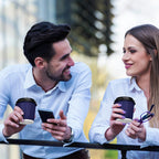 100 4oz Disposable Espresso Cups with Lids Ripple Corrugated Paper Disposable Coffee Cups Cups for Hot Chocolate, Tea, and Cocoa Drinks (Blue)