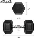 RitFit 5-650 LBS PVC Encased Hex Dumbbell Sets with Optional Rack for Home Gym, Hand weight with Chrome Handle for Strength Training, Workouts