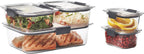 Rubbermaid Brilliance Food Storage Containers, Set of 5 (10 Pieces), BPA-Free, Leak-Proof, Clear