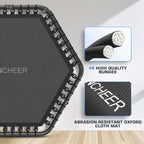 ANCHEER 50" Rebounder Trampoline for Adults- 2025 Foldable Mini Trampoline with Bar- Exercise Trampoline for Adults, Max Load 450lbs/550lbs, for Indoor/Garden Workout