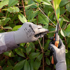 ANDANDA Smart Touch Work Gloves - 12 Pairs, 3D Comfort Stretch Fit, Nitrile Coated with Grip, Seamless Knit Nylon, Suitable for Warehousing, Logistics, Handling, Black (XL)