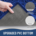 Arotive Luxury Chenille Bathroom Rug Mat, Extra Soft Thick Absorbent Shaggy Bath Rugs, Non-Slip Machine Wash Dry, Plush Bath Mats for Bathroom, Shower and Tub, 30x20, Royal Blue