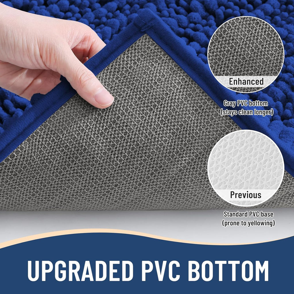 Arotive Luxury Chenille Bathroom Rug Mat, Extra Soft Thick Absorbent Shaggy Bath Rugs, Non-Slip Machine Wash Dry, Plush Bath Mats for Bathroom, Shower and Tub, 36x24, Royal Blue