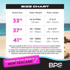 BPS New Zealand ‘Shaka’ Body Board for All Wave Conditions - Lightweight with EPS Core, HDPE Slick Bottom, Body Boards for Beach with Wrist Leash and Plug for Kids and Adults - All Skill Levels