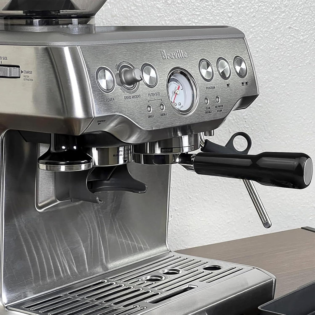 54mm Bottomless Portafilter Compatible with Breville Barista Express, BES870XL, BES870BSXL, BES878BSS, BES880BSS Espresso Machine (ABS Handle-Black)