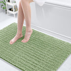 Arotive Luxury Chenille Bathroom Rug Mat, Extra Soft Thick Absorbent Shaggy Bath Rugs, Non-Slip Machine Wash Dry, Plush Bath Mats for Bathroom, Shower and Tub, 50x30, Sage Green