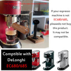 MIAO JIN 51mm Bottomless Portafilter 3 ears Coffee Naked Espresso Portafilter Compatible with DeLonghi Dedica EC680/EC685 With 1 Cup Filter Basket