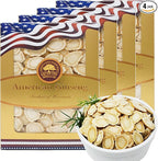 1 LB American Ginseng Slices from Wisconsin, American Wisconsin Ginseng Slices Root for Tea, Energy for Men Women Health Boosts Immunity,多年生長 大园切片 花旗參/西洋參, Lager Round Strip 4 Box of 4OZ