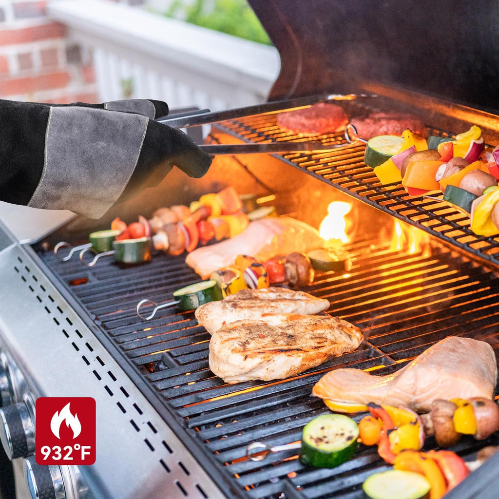 ARCCAPTAIN Welding Gloves 932℉ Heat/Fire Resistant 16 inches Gloves for Stick, Mig, Forge, BBQ, Grill, Fireplace, Baking, Stove Working Protection