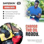 SAFESKIN Heavy Duty Nitrile Disposable Latex Free Gloves (40/160/1600 packs), Black Gloves for Food Prep, Cleaning, Mechanic