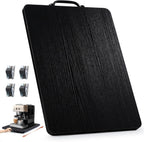 Appliance Slider, Sliding Tray for Coffee Maker, Coffee Pot Slider for Countertop, Kitchen Appliance Rolling Tray with Rubber Wheels,Large - Long, Black(12.5” x 16”)