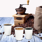 Turbo Bee Disposable Paper Coffee Cups 16oz, 210 Pack White Paper Cups,Disposable Hot Drinking Cups