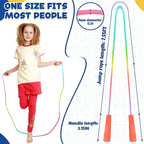 Kids Jump Rope, Colorful Gradient Nylon Skipping Ropes for Children, 7.55FT Adjustable Length, Plastic Handles, Lightweight Jumping Ropes for Schools, Events, and Family Fun