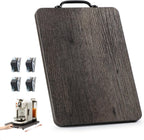 Appliance Slider, Sliding Tray for Coffee Maker, Coffee Pot Slider for Countertop, Kitchen Appliance Rolling Tray with Rubber Wheels, Medium - Long, Deep Gray (9.5” X 13”)