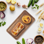 Bathroom Vanity Tray, Bathroom Tray for Counter, Toilet Tank Tray, Wood Bathroom Tray for Organizing and Home Decor (9.8 x 5.1 x 0.8 inch)