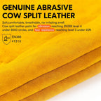 Vgo... 1-Pairs Unlined Cowhide Split Leather Work and Driver Gloves, for Heavy Duty, Truck Driving, Warehouse, Gardening, Farm (Size XL, Gold, CB9501)