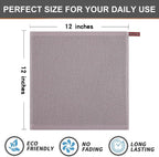 Kitinjoy 100% Cotton Kitchen Dish Cloths, 6 Pack Waffle Weave Ultra Soft Absorbent Dish Towels for Drying Dishes Quick Drying Kitchen Towels Dish Rags, 12 X 12 Inches, Mixed Color