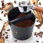 6.3-Inch Large Espresso Knock Box - Shock-Absorbent Design with Removable Knock Bar & Non-Slip Base - Durable Coffee Machine Accessories for Home, Office, Café Use