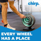 Chirp Wheel Rack - Storage for Muscle Massage Rollers, Secure & Easy Storage for All 4 Roller Sizes (Wheels Not Included)