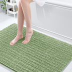 Arotive Luxury Chenille Bathroom Rug Mat, Extra Soft Thick Absorbent Shaggy Bath Rugs, Non-Slip Machine Wash Dry, Plush Bath Mats for Bathroom, Shower and Tub, 59x35, Sage Green