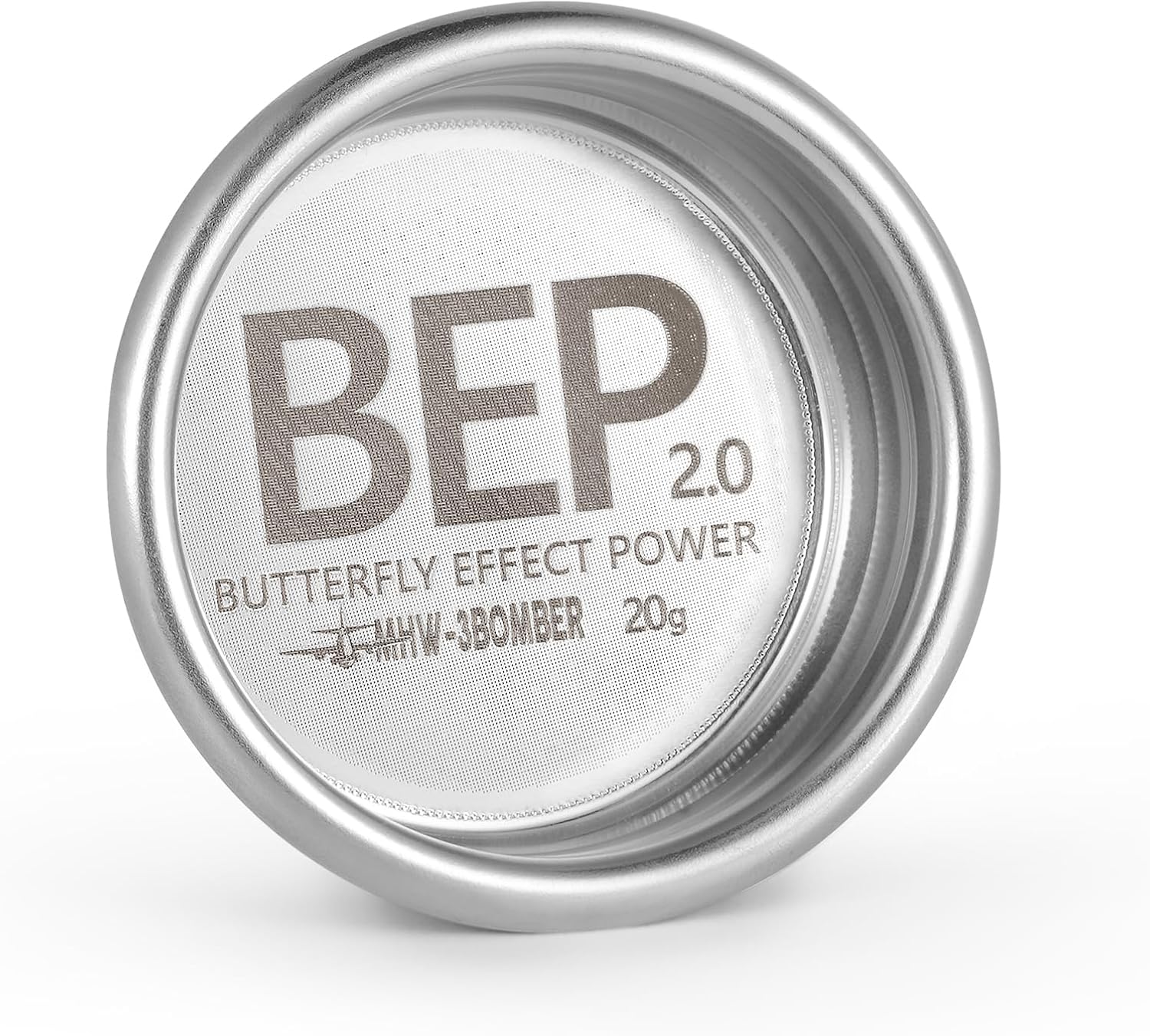 MHW-3BOMBER 58mm Espresso Filter Basket, 20g Double-layer Stainless Steel High Precision Extraction Portafilter Basket Filter Fits Most 58mm Portafilter, Ridged, FB5629-OS