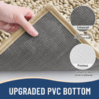 Arotive Luxury Chenille Bathroom Rug Mat, Extra Soft Thick Absorbent Shaggy Bath Rugs, Non-Slip Machine Wash Dry, Plush Bath Mats for Bathroom, Shower and Tub, 47x32, Beige