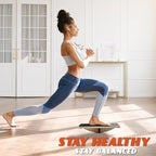Multi-Optional Wooden Balance Board for all kind of balance tranning, Extra-Large Anti-Slip Wobble, Rocker and Plank Board for Balance and Core Training, Balancing Board for Under Desk