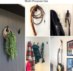 Wood Wall Hooks - Set of 4 - Solid Black Walnut Wood Coat Hooks for Hanging Hat, Purse, Backpack, Bag, Jacket - Modern Farmhouse Decor for Wall and Practical Entryway Hooks (Walnut)