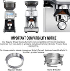 54mm Espresso Dosing Funnel and Puck Screen Set Magnetic Coffee Dosing Ring And Filter for Portafilters Compatible with 54mm Breville Portafilter Basket Premium Espresso Machine Accessories