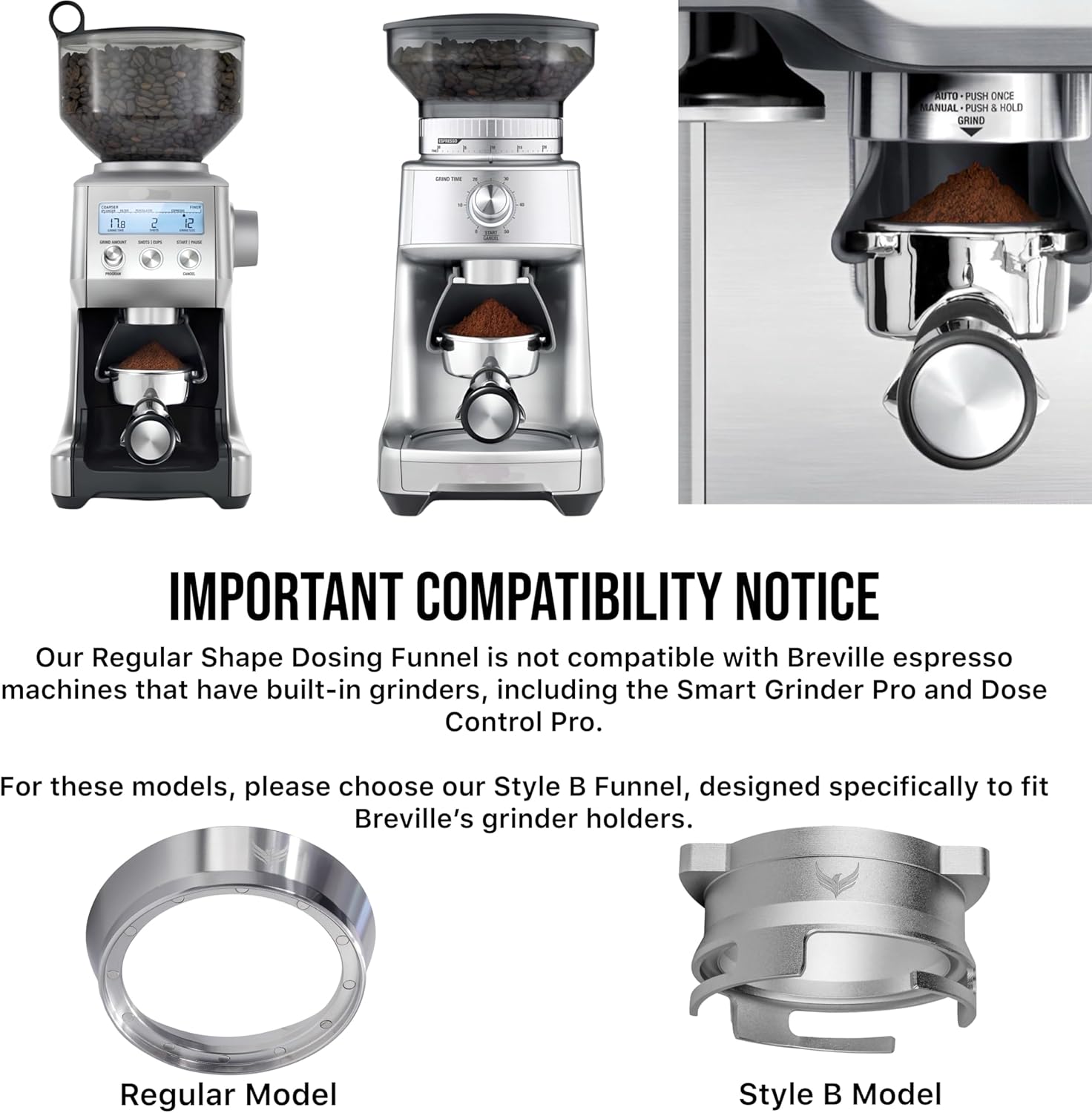 54mm Espresso Dosing Funnel and Puck Screen Set Magnetic Coffee Dosing Ring And Filter for Portafilters Compatible with 54mm Breville Portafilter Basket Premium Espresso Machine Accessories