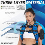 Weighted Vest for Women Men BeatBoost 5 10 15 20 25 30 lb Weight Vest with Ironsand for Walking Strength Training Running Workout