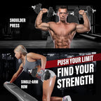 Yes4All Old School Adjustable Dumbbell Set with Weight Plates, Star Lock Collars/Connector, 40lbs to 200lbs Adjustable Weight Plates Set