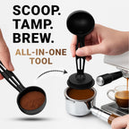 Koffee Zen Espresso Tamper Set, 5 Interchangeable Sizes (49–58mm), Dual Coffee Scoop (1 & 2 TBSP), Fits Breville, Delonghi & More