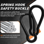 Small Carabiner Clip,15Pcs 2Inch Black Carabiners Clips M5 Alloy Steel Spring Snap Hook,Locking Carribenares for Climbing Hiking Camping Fishing