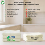 Flour Sack Towels | Tea Towel for Crafts| Kitchen Dish Cotton Blank Towel for Embroidery| Baking Bread Proofing Linen Cover| Thick Absorbent Quick Dry| 3 Pack 28"x28" Natural