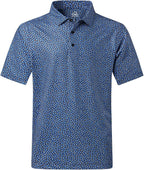DEOLAX Mens Polo Shirts Fashion Print Mens Golf Shirt Dry Fit Mens Golf Polo Short Sleeve Quick Dry Funny Golf Shirt for Men