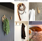 Wall Hooks - Set of 4 - Dark Walnut or Light Ash Wood Coat Hooks for Hanging Hat, Purse, Backpack, Bag, Jacket. Modern Farmhouse Decor for Wall and Practical Entryway Hooks (Ash Wood)