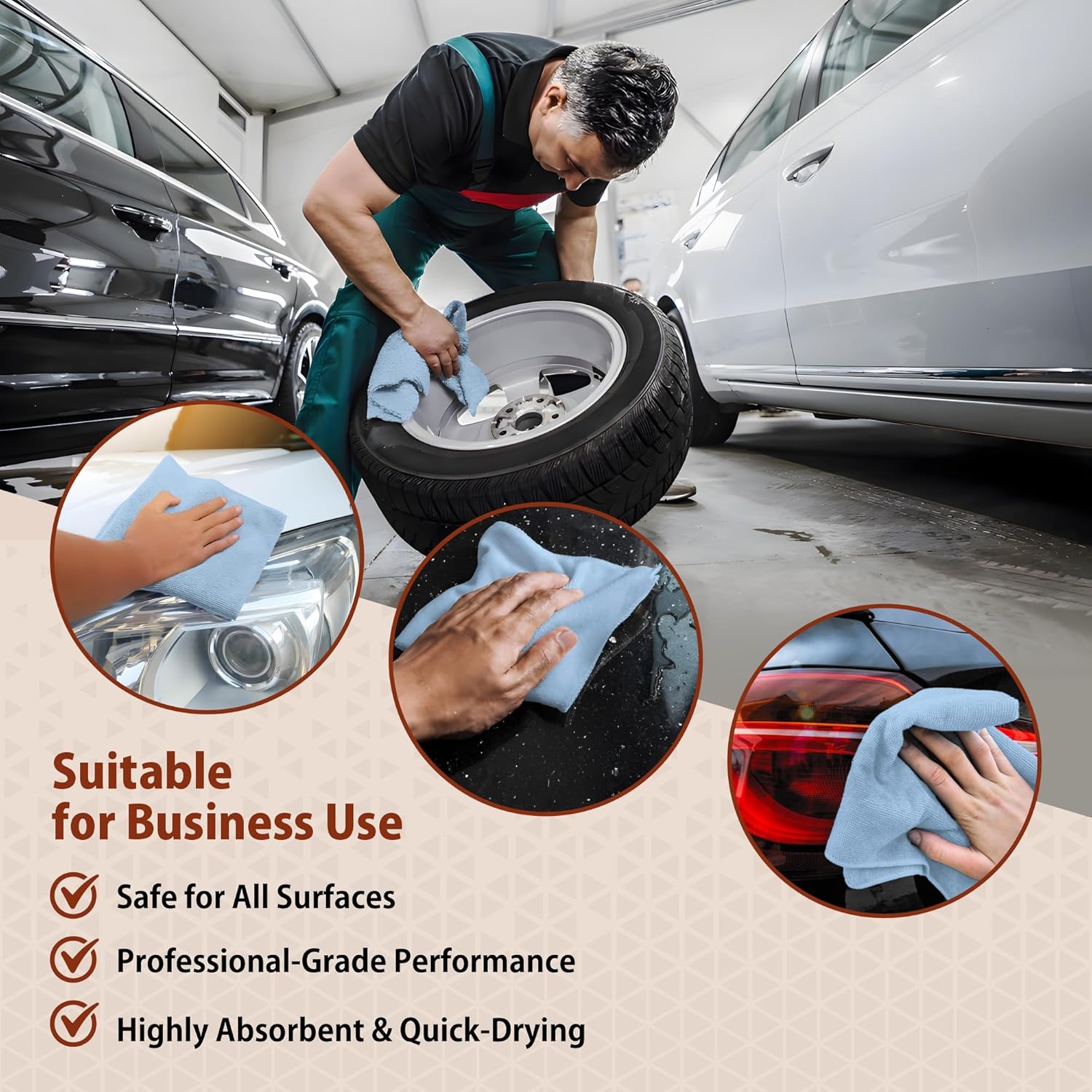 H4N Microfiber Cleaning Cloth Roll, 85 Pack Micro Fiber Wash Cloths for Car, Tear Away Towels, Ultra Absorbent Dish Rags, Non-Abrasive, Reusable and Washable Household Supplies, 11.81" x 11.81", Blue